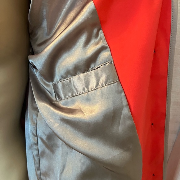 Dennis Basso EUC Size XS Striking Coral Lightweight Spring Jacket Coat (0479) - Picture 9 of 12